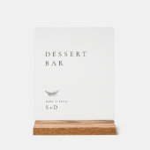 Minimalistisches Clear Dessert Bar Wedding Sign Acrylschild (Vorderseite)