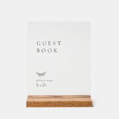Minimalistisches Clear Gast Book Wedding Sign Acrylschild (Vorderseite)