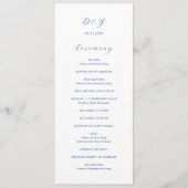 Minimalistisches Cobalt Blue Moderne Hochzeit Programm (Vorderseite)