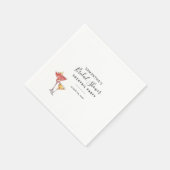 Minimalistisches Cocktail Party Brautparty Papier Serviette (Ecke)
