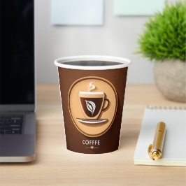 Minimalistisches Coffee-Cup-Logo Pappbecher
