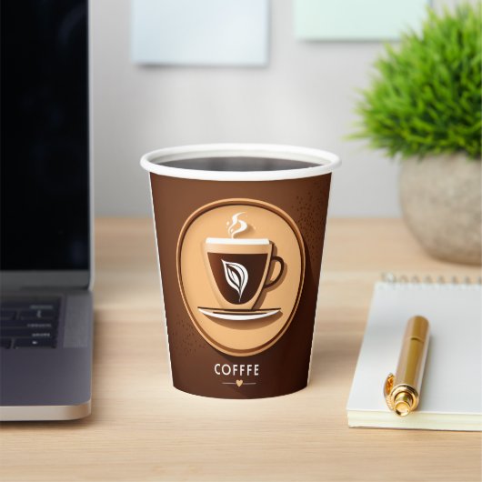 Minimalistisches Coffee-Cup-Logo Pappbecher (InSitu)