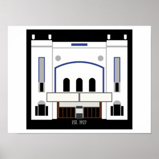 Minimalistisches Columbia-Theater (Matte Print) Poster