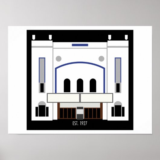 Minimalistisches Columbia-Theater (Matte Print) Poster (Vorne)