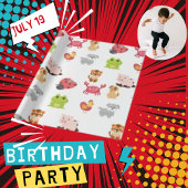 Minimalistisches Comic Geschenkpapier