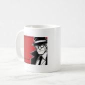 Minimalistisches Comic Männer Kaffeetasse (Vorderseite Links)