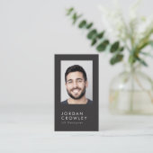 Minimalistisches Cool Modernes Einfaches QR-Code-F Visitenkarte (Stehend Vorderseite)