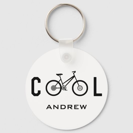Minimalistisches Cooles Fahrrad-Geschenk Schlüsselanhänger (Vorderseite)