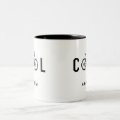 Minimalistisches Cooles Fahrrad-Geschenk Zweifarbige Tasse (Mittel)