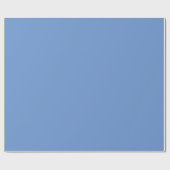 Minimalistisches Cornflower Blau schlichtes modern Geschenkpapier (Flach)