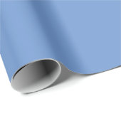 Minimalistisches Cornflower Blau schlichtes modern Geschenkpapier (Rolleneckpunkt)
