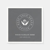 Minimalistisches Corporate Branding Designpapier N Serviette (Vorderseite)