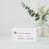 Minimalistisches Corporate Design Visitenkarte (Stehend Vorderseite)
