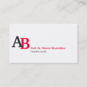 Minimalistisches Corporate Design Visitenkarte (Rückseite)