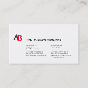 Minimalistisches Corporate Design Visitenkarte