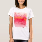 Minimalistisches Couple T-Shirt - Aquarellfarben-L (Vorderseite)