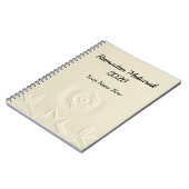 Minimalistisches Creme-Leinen-Textur Ramadan Notizblock (Linke Seite)