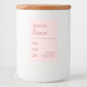 Minimalistisches Crimson Red Wedle Candle Label Lebensmitteletikett (Vorderseite)