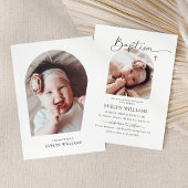 Minimalistisches Cross Baptisse und Christening-Fo Einladung