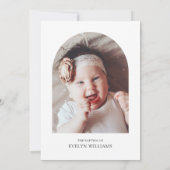 Minimalistisches Cross Baptisse und Christening-Fo Einladung (Rückseite)