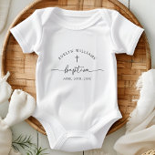 Minimalistisches Cross Personalisiert BaptisOutfit Baby Strampler