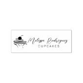 Minimalistisches Cupcake Baker-Script-Logo Gummistempel (Stempel)