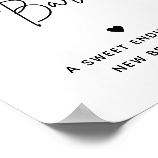 Minimalistisches Cupcake Bar Sign | Dessert Table Poster (Ecke)