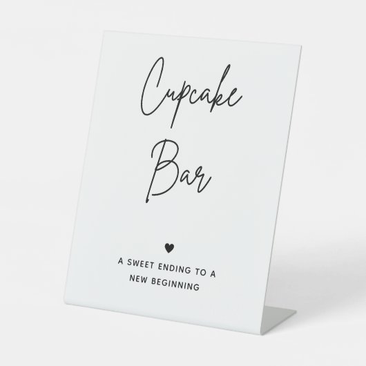 Minimalistisches Cupcake Bar Sign | Dessert Table Sockelschild (Vorderseite)