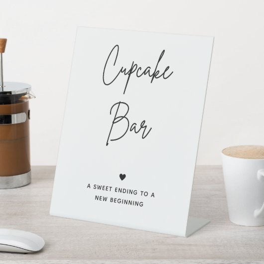 Minimalistisches Cupcake Bar Sign | Dessert Table Sockelschild (In SItu)