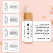 Minimalistisches Cuticle Oil 5 ml Dropdown-Flasche Aufkleber