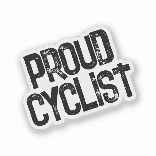 Minimalistisches Cycling, kundenspezifisch geschni Aufkleber (Vorderseite)