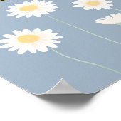 Minimalistisches Daisy Bloom Baby Dusche Begrüßung Poster (Ecke)