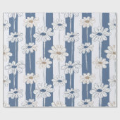 Minimalistisches Daisy-Blumenmuster (3) Geschenkpapier (Flach)
