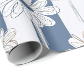 Minimalistisches Daisy-Blumenmuster (3) Geschenkpapier (Rolleneckpunkt)