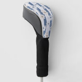 Minimalistisches Daisy-Blumenmuster (3) Golf Headcover (angewinkelt)
