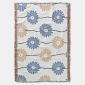 Minimalistisches Daisy-Blumenmuster (6) Decke (Vorderseite Vertikal)