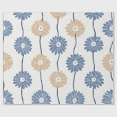 Minimalistisches Daisy-Blumenmuster (6) Geschenkpapier (Flach)
