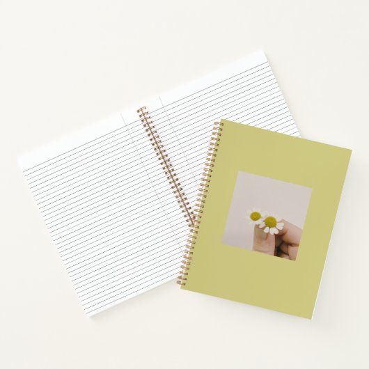 Minimalistisches Daisy-Notebook | Niedliches Spira Notizblock (Innenseite)