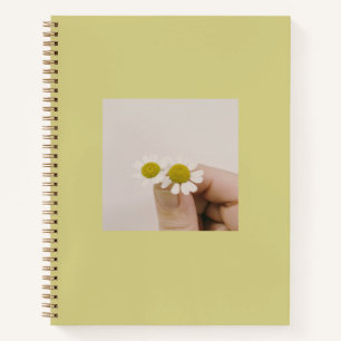 Minimalistisches Daisy-Notebook Niedliches Spira Notizblock