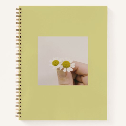 Minimalistisches Daisy-Notebook | Niedliches Spira Notizblock (Vorderseite)