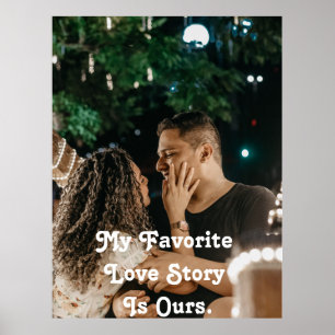 Minimalistisches Dankbarkeits-Paar-Foto Liebe  Poster