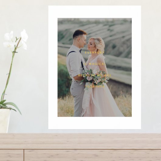 Minimalistisches DankesFoto mit Gold Foliendrucke (In Situ (Eingangstisch))