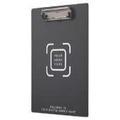 Minimalistisches Dental Office Logo Willkommensgra Klemmbrett (Links)