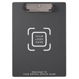 Minimalistisches Dental Office Logo Willkommensgra Klemmbrett