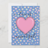 Minimalistisches Design der eleganten Liebe Save The Date (Vorderseite)