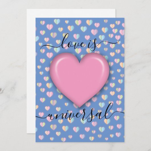 Minimalistisches Design der eleganten Liebe Save The Date (Vorne/Hinten)