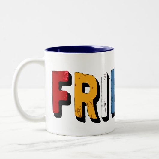 Minimalistisches Design der Tasse "FREUNDE" (Links)