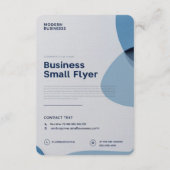 Minimalistisches Design der Visitenkarte für Bilu Begleitkarte (Rückseite)