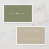 Minimalistisches Design Einfach Stilvolles Trendy Visitenkarte (Vorne/Hinten)