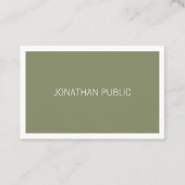 Minimalistisches Design Einfach Stilvolles Trendy  Visitenkarte (Vorderseite)